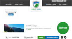 Desktop Screenshot of bichlalm.at